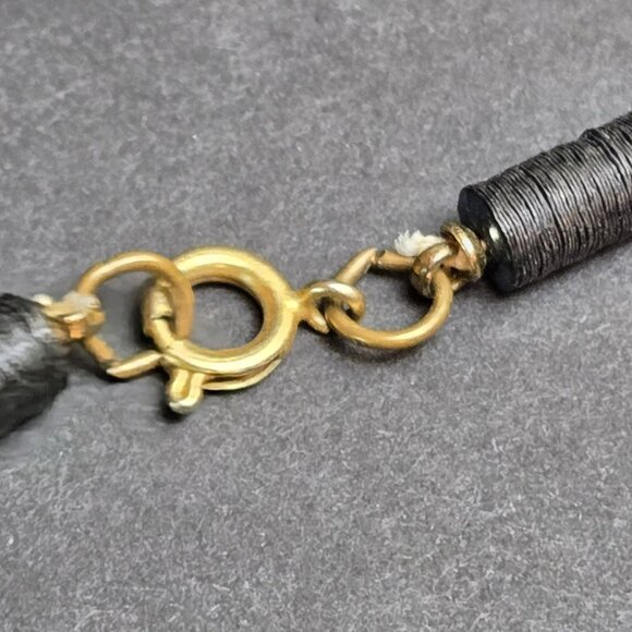 Vintage Black White Heishi Shell Necklace 18" Surfer Boho Beaded Jewelry - Picture 5 of 7